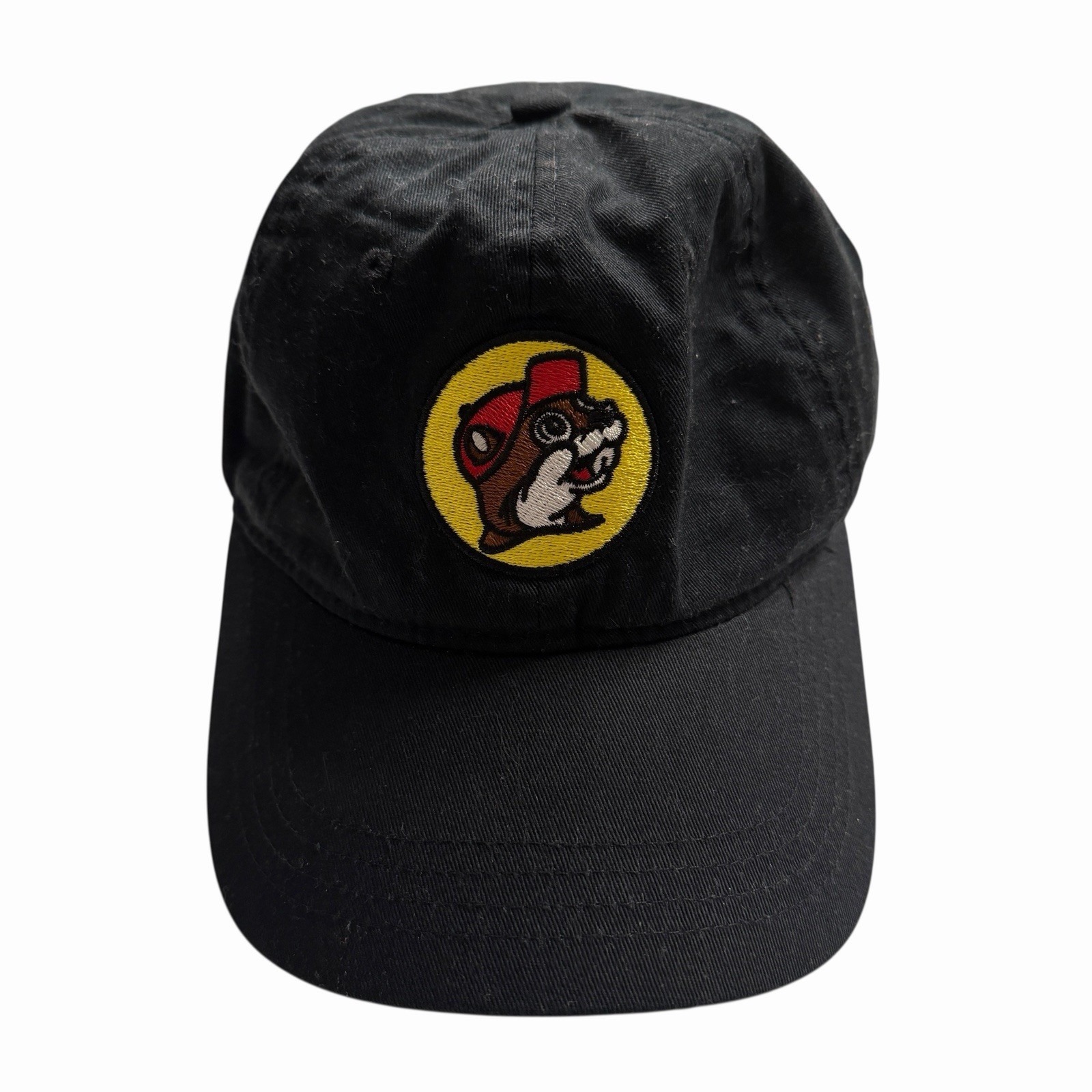 Buc-Ee's Beaver Logo Black Cotton Strapback Hat Baseball Cap One Size Osfm Texas